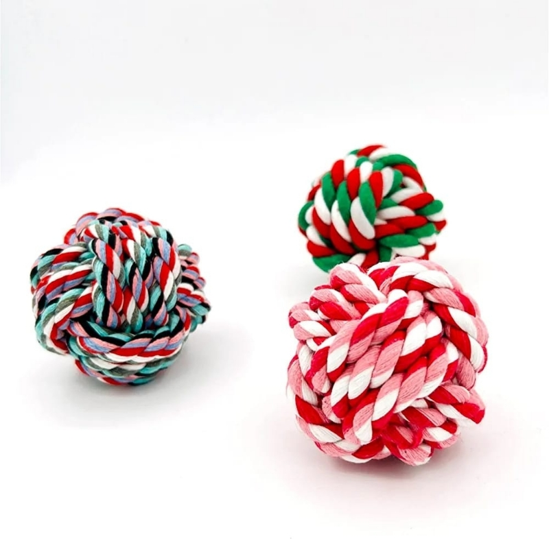 צעצוע כדור חבל גדול כ 10 ס''מ